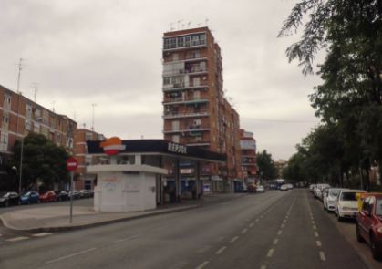 Carril de doble sentido, calle Oporto